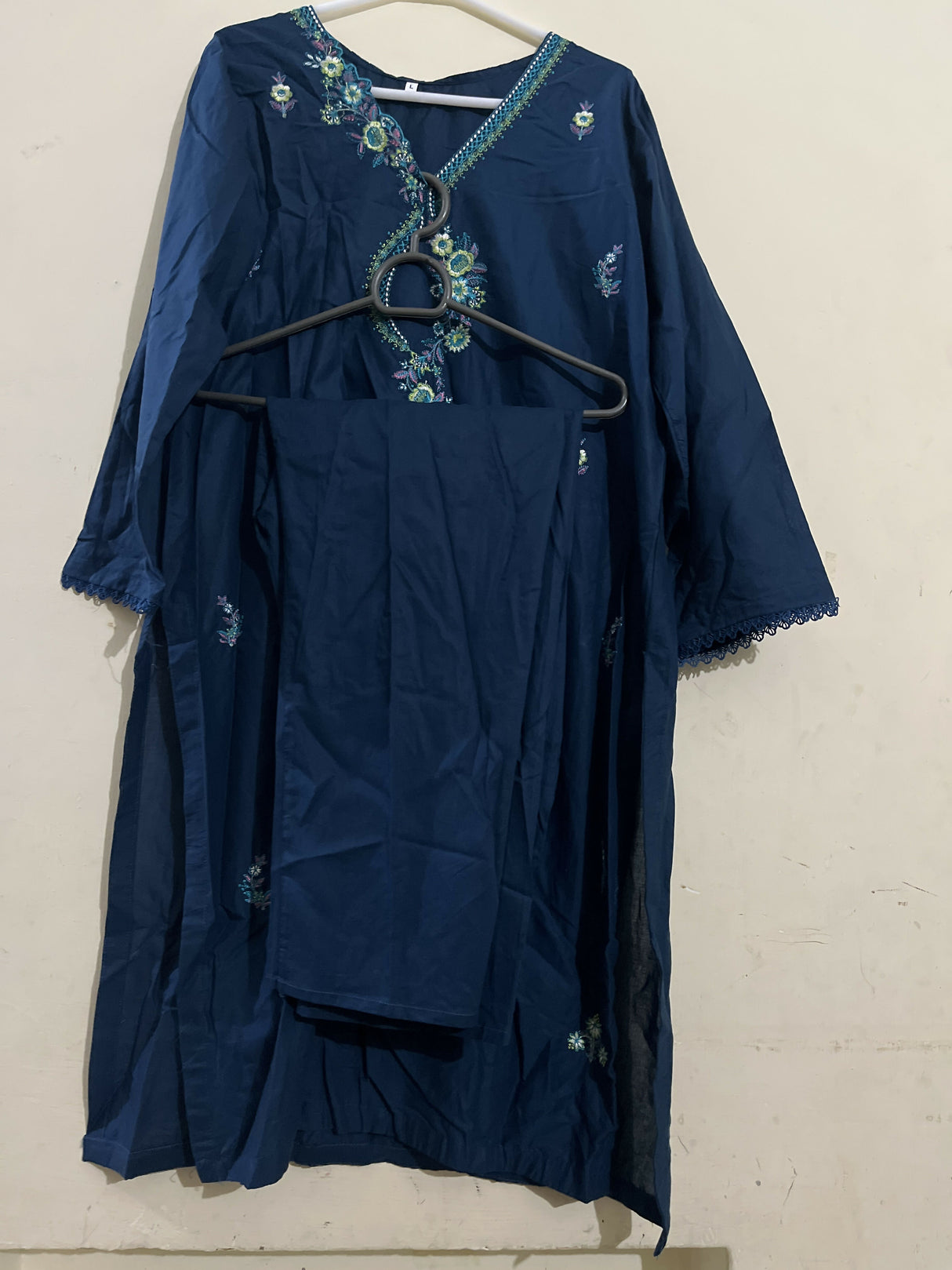 2PC Embroidered Stitched Suit | Women Locally Made Kurta | Large | New