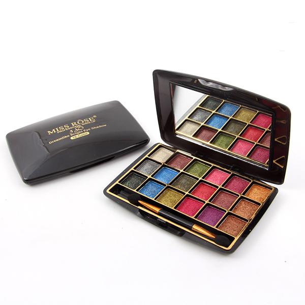 Buy MISS ROSE 18 Color Dreamlike bright eyeshadow (Mini Palette) in Pakistan
