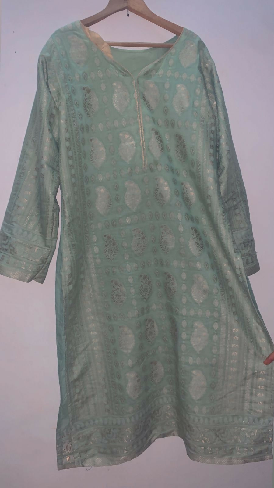 Green Shirt | Women Locally Made Kurta | Large | Preloved