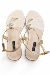 Runway by AJ | Golden Sandals | Women Shoes | Size: 37 | Preloved