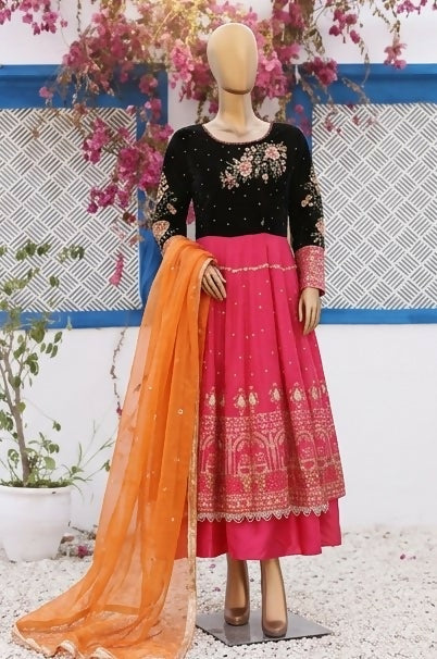 Pink Anarkali Frock | Women Frocks & Maxis | Medium | Worn Once