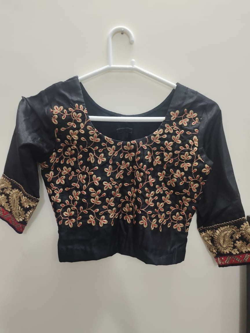 Black Saree | Women Locally Made Formals | Small | Worn Once