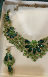 Green Necklace Set | Women Jewelry |Necklaces & Pendants |Brand New