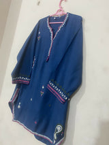 Khaadi | Women Branded Kurta | Blue | Large | Worn Once