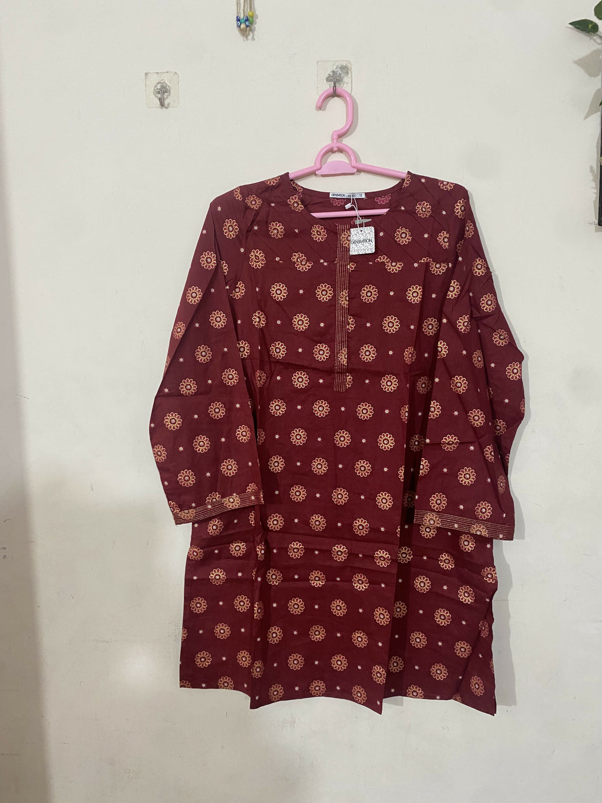 Generation | Women Branded Kurta | Maroon | Large | Brand New