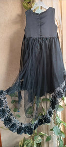 Black tail maxi Girls Skirts Dresses Size 4 to 6 yrs Worn Once Bechlo.pk