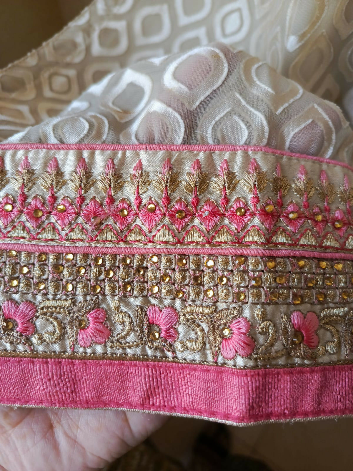 Chiffon 3PC Stitched Suit | Women Locally Made Kurta | Medium | Preloved