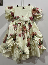 Baby Girl Floral Luxury Frock | Kids | Girls Dresses & Skirts | 1 to 3 Yrs | Worn Once