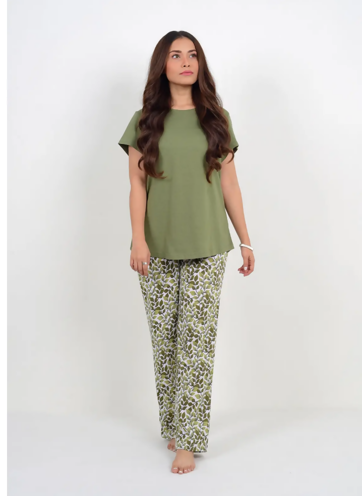 Zenith | Olive Green PJ Set | Women Loungewear & Sleepwear | Sizes: All | Brand New with Tags