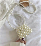 Mini Pearl Beaded Bag with Long Strap | Brand New | Pearls Bag