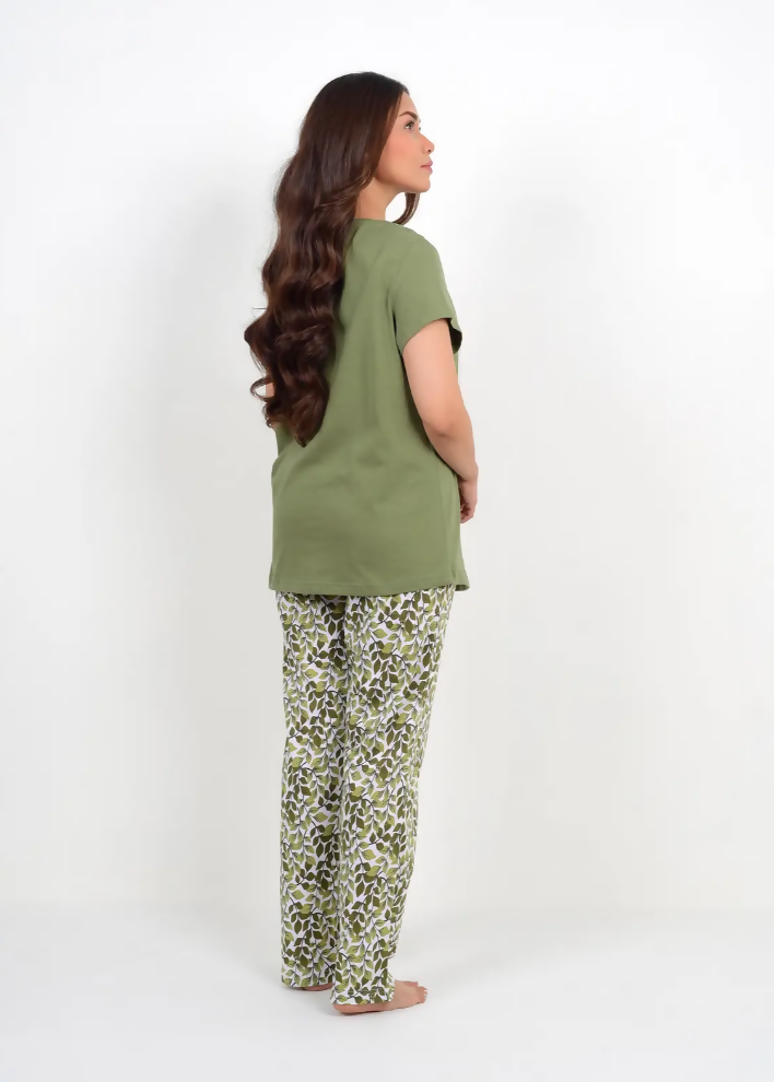 Zenith | Olive Green PJ Set | Women Loungewear & Sleepwear | Sizes: All | Brand New with Tags