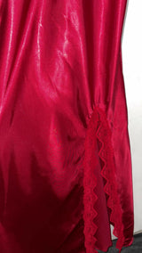 Cherry Red Silk Long Maxi | Women Frocks & Maxis | Small | Preloved