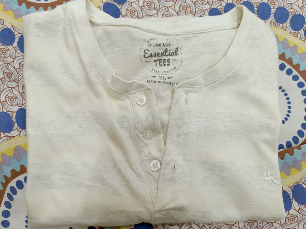 Stone Age | Men Shirts & Tops | White | XLarge | Preloved