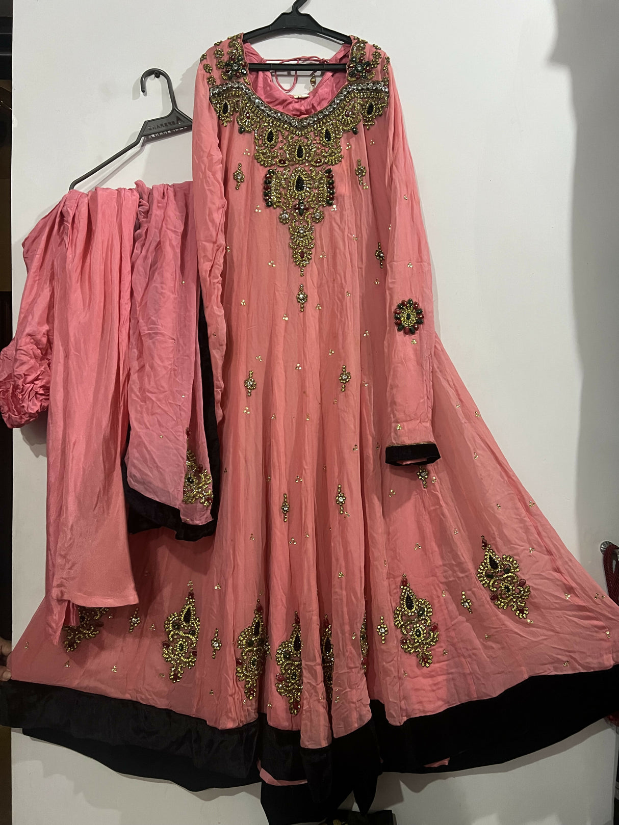 Beautiful Fancy Pink Maxi | Women Frocks & Maxis | Medium | Preloved