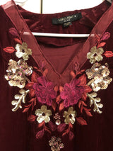 Limelight | Velvet Kaftan | Women Branded Formals | Maroon | Medium | Worn Once