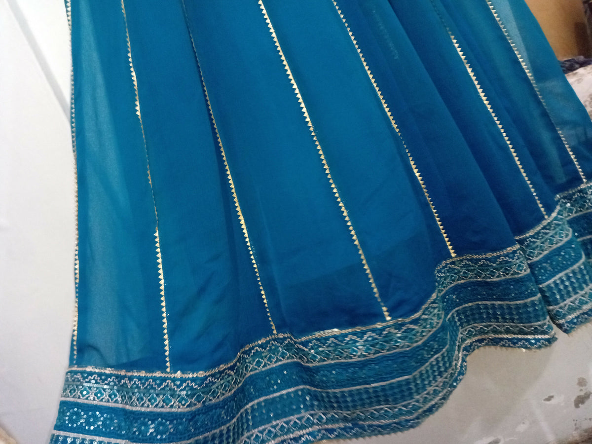 Mona Embroidery | Women Frocks & Maxis | Medium | Blue | Worn Once