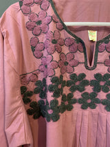 Pink Embroidered Frock | Women Frocks & Maxis | Medium | Worn Once