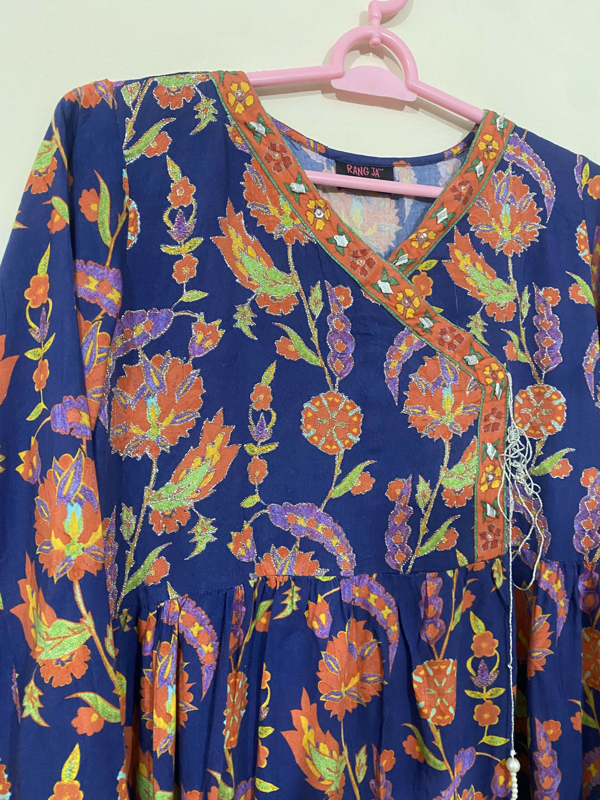 Rang Ja | Women Branded Kurta | Blue | Large | Preloved