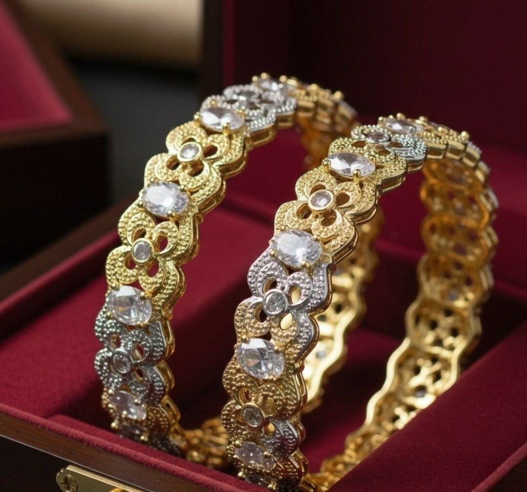 Oval Stone Bangle Set-00013 | Women Jewelry | Bangles/Bracelets | Brand New