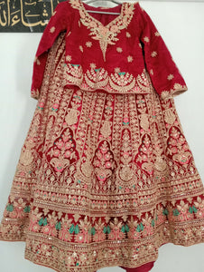 Indian style Red Bridal Lehnga | Women Bridals | Small | Worn Once