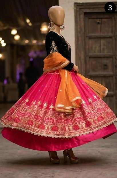 Pink Anarkali Frock | Women Frocks & Maxis | Medium | Worn Once