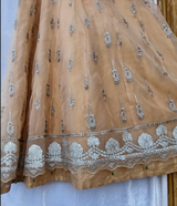 Champange Silver Embroidered Maxi | Women Frocks & Maxis | Medium | Worn Once