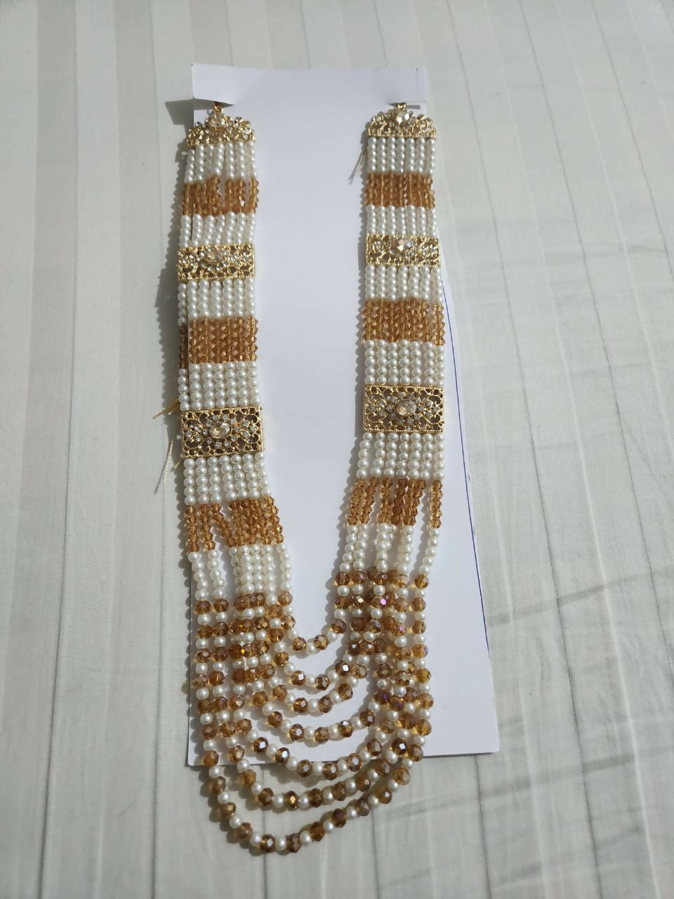 Golden and White Necklace