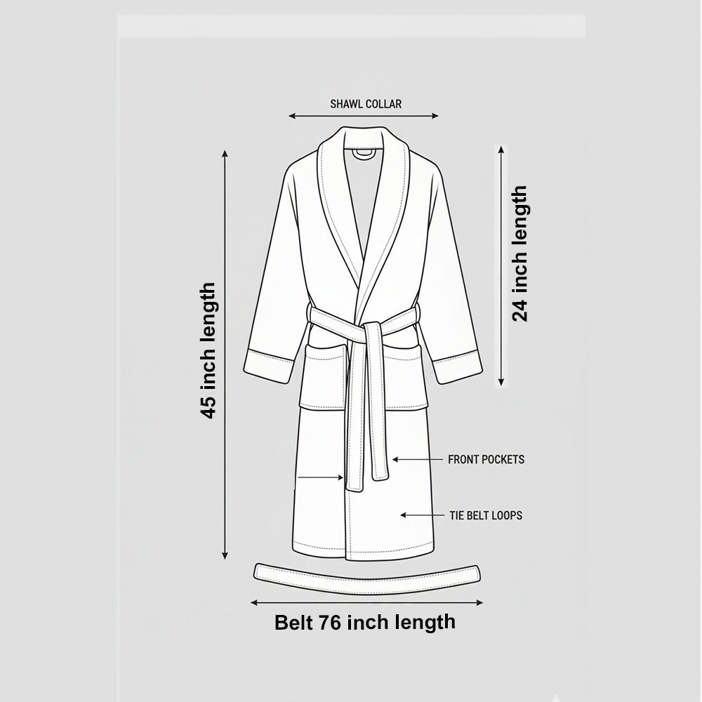 Luxury Crown Fleece Bathrobe for Women & Man – Soft Plush Spa & Hotel Style Robe | Women Beauty | Bath & Body | Brand New