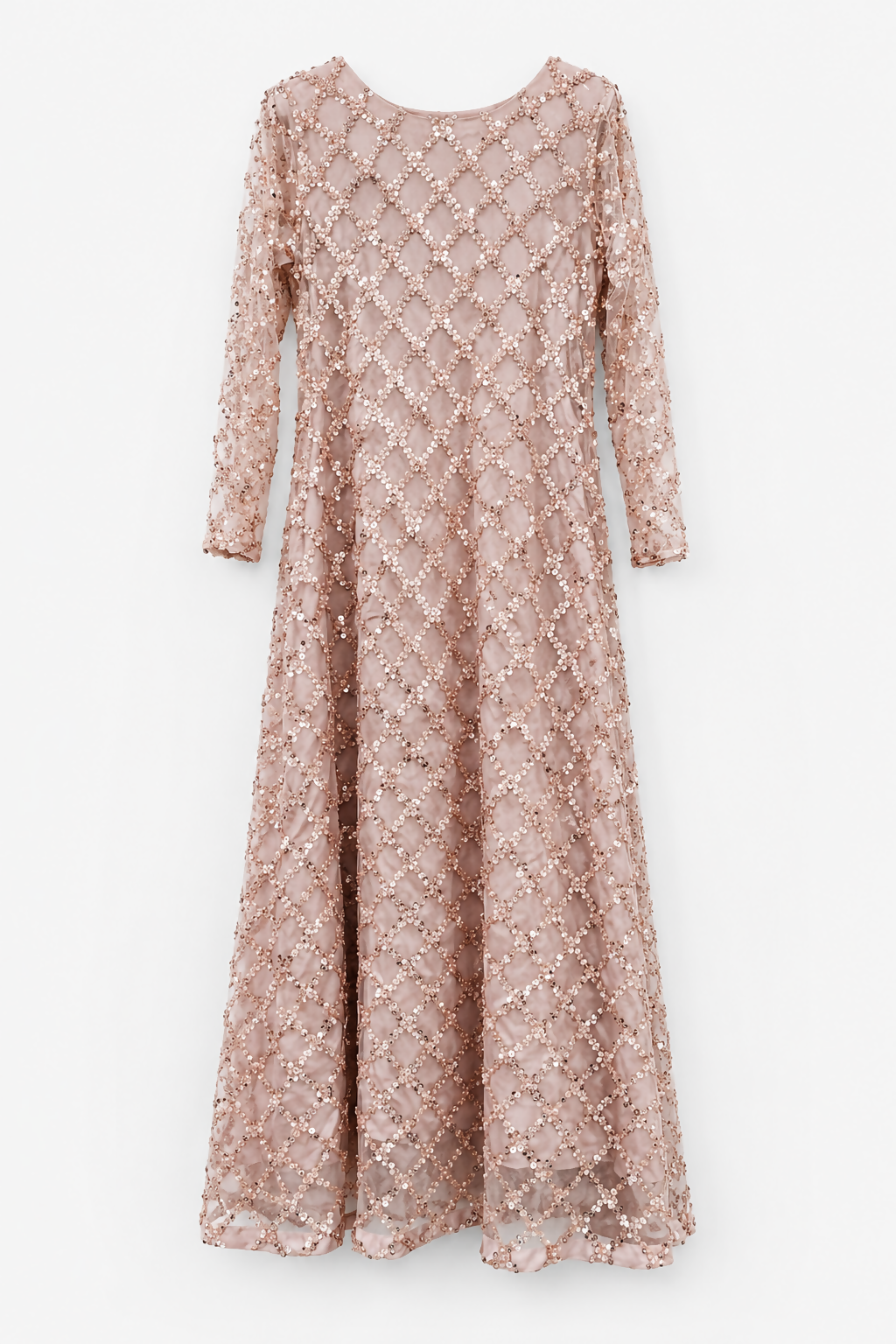 Sequins Maxi | Women Frocks & Maxis | Peach | Small | Worn once