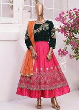 Pink Anarkali Frock | Women Frocks & Maxis | Medium | Worn Once