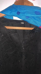 2 PC Black Dress | Women Locally Made Kurta | Medium | Preloved