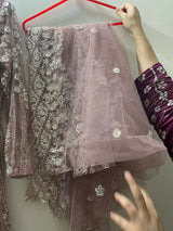 Fabrizio | Elegant Pink Embroidered Dress | Women Branded Formals | Small | Worn Once