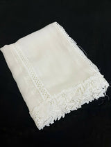 Dyeable Chiffon Lace Dupatta | Women Accessories | Duppata | Large | Brand New