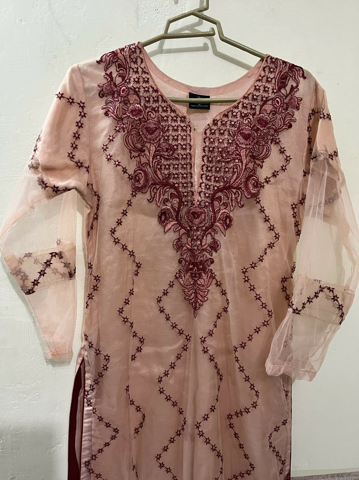 Shaposh | 2-PC Net Embroidered Suit| Women Branded Formals | Small | New