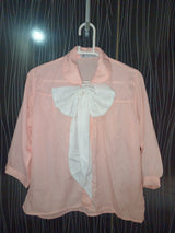 Bow Skirt & Top | Women Tops & Shirts | Baby Pink & White | Samll | Preloved