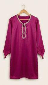 Silk Farshi Shalwar | Women Locally Made Kurta | Small | Pink Worn Once