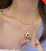 Squared Layered Curb Chain Necklace -186 | Women Jewelry | Necklaces & Pendants | Brand New