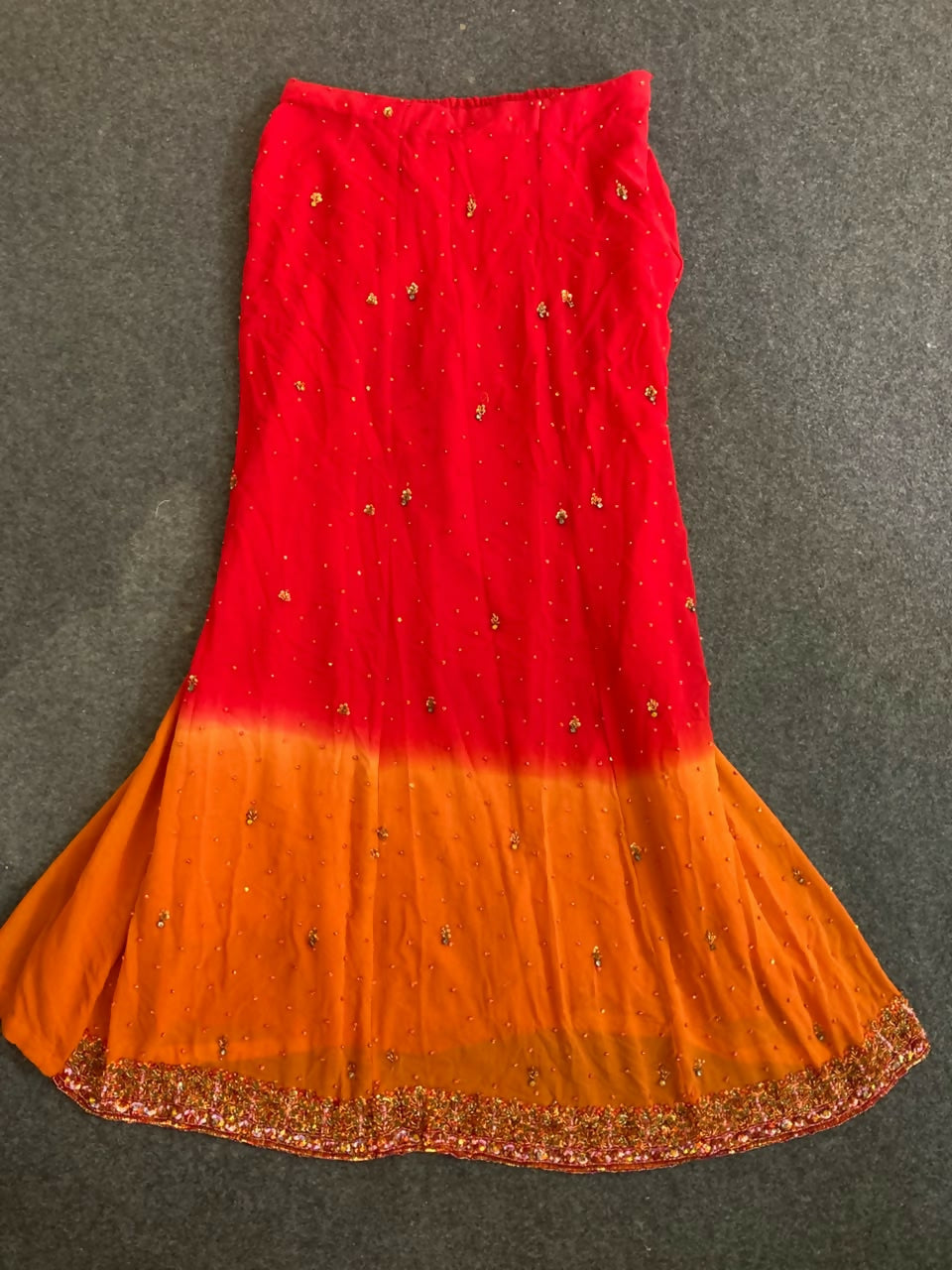 Red & Orange Skirt | Women Skirts & Dresses | Size: 28 | Worn Once