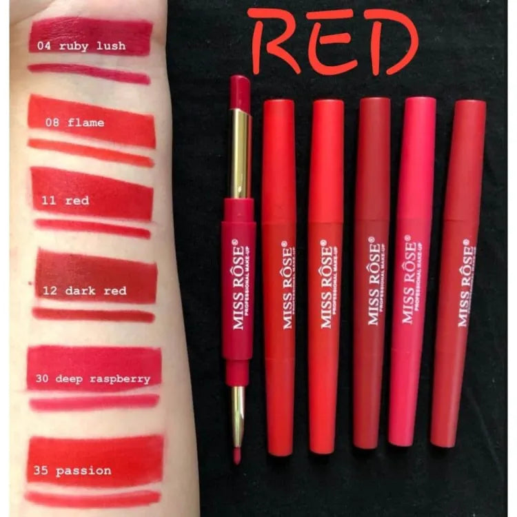 Buy Miss Rose High Pigment 2 In 1 Lip Liner + Lipstick in Pakistan