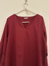 Sapphire | Women Branded Kurta | Maroon | Medium | Worn Once