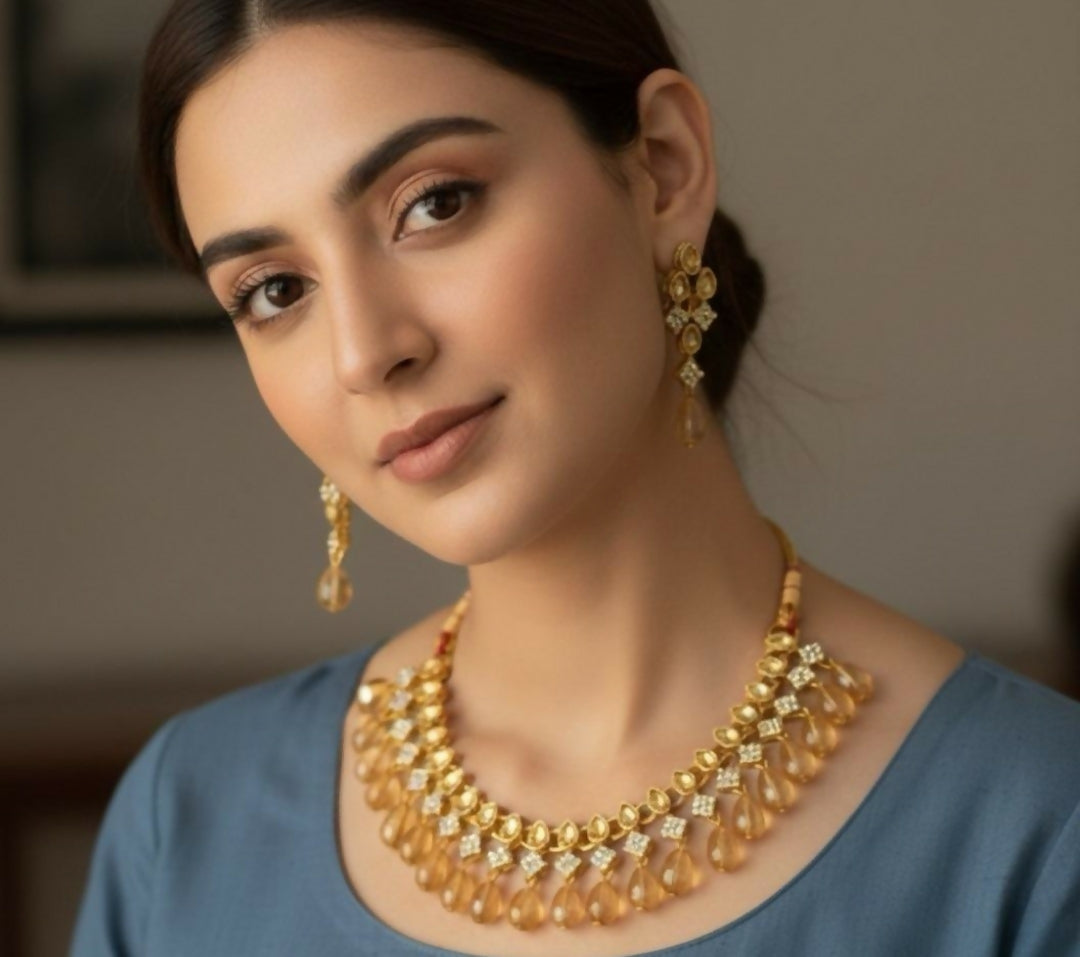 Tear Pearl Drop Necklace Set-00023 | Women Jewelry | Wedding Jewelry & Sets | Brand New