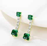 Square Stone Drop Earrings-00673 | Women Jewelry | Earrings | Brand New