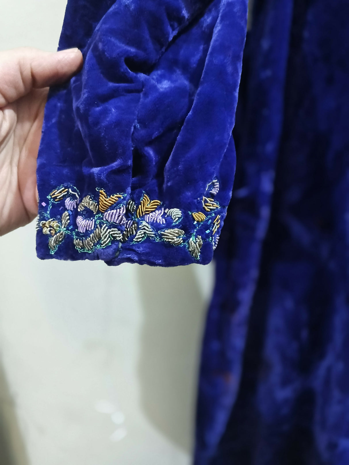 Blue Velvet Suit | Women Locally Made Formals | Medium | Preloved