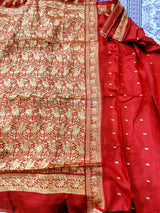 Red Saree | Women Locally Made Formals Sarees | Large | Worn Once