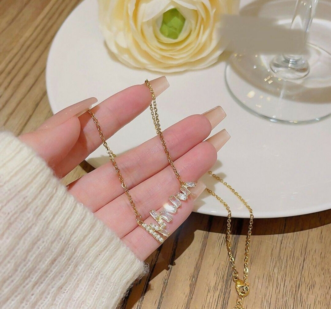 Baguette Layer Necklace-286 | Women Jewelry | Necklaces & Pendants | Brand New