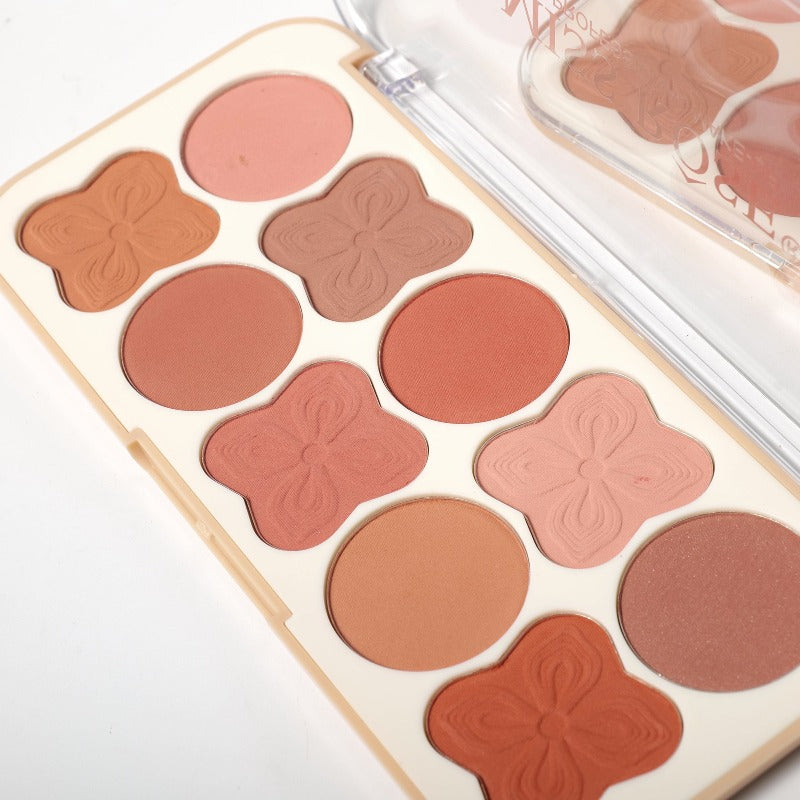 Buy Miss Rose 10-Colors Clover Blusher Palette in Pakistan