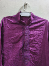 Boys Embroidered Purple Kurta | Boys Shalwar Kameez | Size:30 | Preloved