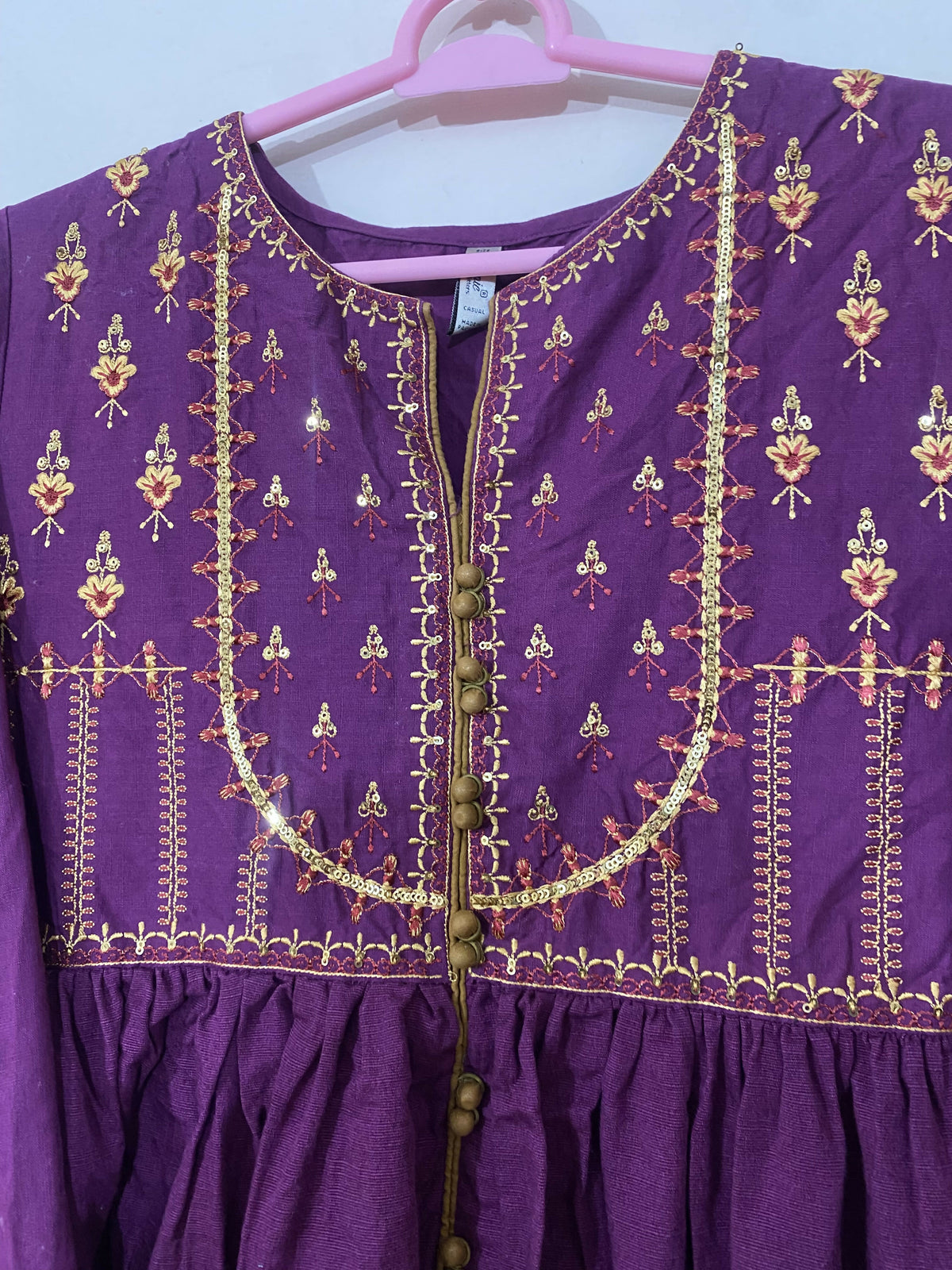 Ethnc | Women Branded Kurta | Purple | XLarge | Preloved