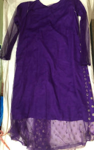 Fancy Purplish Frok | Women Froks & Maxis | Medium | Worn Once