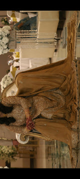 Pretty Golden Farshi Gharara | Women Bridals | Large | Worn Once